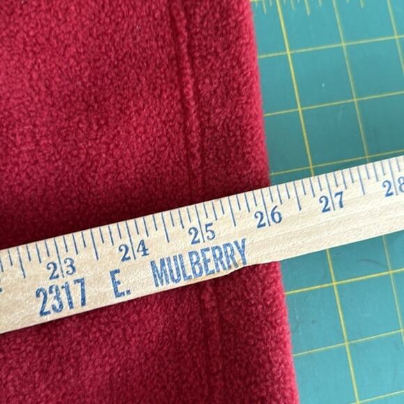 Columbia Mens Red XL Full Front Zip Fleece Long Sleeved Jacket Logos - Picture 5 of 7